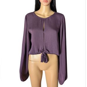 Don't Ask Why Deep Purple Blouse One Size